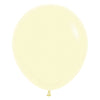 6PK Fashion Pastel Matte Yellow Sempertex 46cm 18'' Latex Balloons