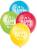Happy Birthday Spots 30cm Latex Balloons 8pk