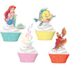 The Little Mermaid Cupcake Decorating Kit Cake toppers With Cases