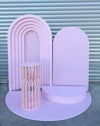 100x180cm Acrylic Pink Plain Arch