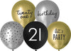 21st Birthday 30cm Latex Balloons 10pcs