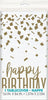 Happy Birthday Gold Confetti Plastic Tablecover