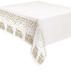 Happy Birthday Gold Confetti Plastic Tablecover
