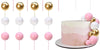 30pcs Pink,Gold & White Balls Cake Toppers Cake Decorations