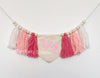 1/2 Half Year 6 Months Birthday Girl's Pink Tassel Banner High Chair Garland Decorations Cake Smash Backdrop