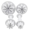 Daisy Flower Plunger Fondant Cookie Cutter Set 4pcs
