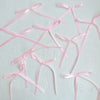 10pcs Ribbon Baby Pink Bow Cake Toppers Decoration