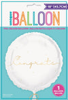 Congrats White & Gold 45cm Foil Balloon
