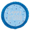 Happy Birthday Blue Boy's Birthday Round 45cm (18") Foil Balloon