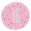 16th Birthday Number Pink Foil Balloon 45cm