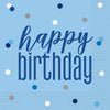 Happy Birthay Blue Napkins 16pk