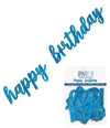 Blue Prismatic Happy Birthday Letter Banner
