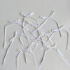 10pcs Ribbon White Bow Cake Toppers Decoration