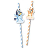 Bluey And Bingo  Paper Straws 8pk