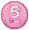Glitz Pink 5th Birthday 45cm (18") Foil Balloon (Copy)