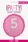 Glitz Pink 5th Birthday 45cm (18") Foil Balloon (Copy)