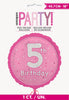 Glitz Pink 5th Birthday 45cm (18") Foil Balloon (Copy)