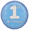 Glitz Blue Boy's 1st Birthday 45cm (18") Foil Balloon