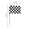 Racing Car Black & White Checkered Flag Cupcake Toppers 24pk