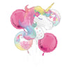 Anagram Unicorn Party Foil Balloons Bouquet Kit