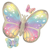 Satin Fluttering Dreams Butterfly Iridescent Rainbow Anagram Foil Balloon