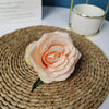 Peach Artificial Rose Flower Head