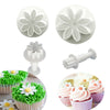 Daisy Flower Plunger Fondant Cookie Cutter Set 4pcs