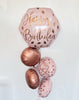 Blush Pink Rose Gold Happy Birthday Foil Bouquet
