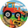 Construction Small Paper Plates 8pk