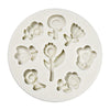 Garden Flowers Cake Silicone Fondant Mould