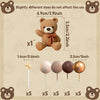 26pcs Bear with Brown, Gold Balls Cake Toppers Cake Decorations