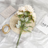 9 Rose Head Cream Peach Artificial Flowers Bouquet