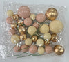 30pcs Rose Pink ,Cream & White Balls Cake Toppers Cake Decorations
