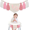 1/2 Half Year 6 Months Birthday Girl's Pink Tassel Banner High Chair Garland Decorations Cake Smash Backdrop