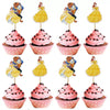 Beauty And Monster Cupcake Cake Toppers 24pcs