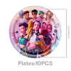 Large Huntrix Demon Hunters Kpop Paper Plates 10pk
