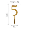 Number 5 Luxe Gold Acrylic Cake Topper