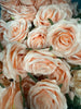 Peach Artificial Rose Flower Head