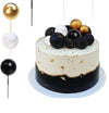 30pcs Black,Gold & White Balls Cake Toppers Cake Decorations