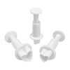 Love Heart Shape Plunger Fondant Cutter 3pcs