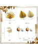 Set Gold White Balls Gold Leaves Cake Toppers Cake Decorations