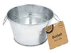 7.2cm Silver Metal Galvanized Lolly Bucket