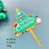 Christmas Tree Acrylic Cake Topper
