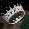 Silver Baroque Sparkly Diamond Queen Crown / Tiaras Cake Topper