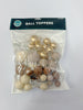 32pk Nude Brown Earth Tone Gold Ball Toppers -  Iconic Cake Art