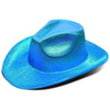 Iridescent Shiny Blue Cowboy Hat