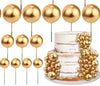 30pcs Gold Balls Cake Toppers Cake Decorations