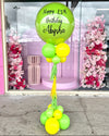 Mirrored Custom Double Stuffed Message Balloon Stand