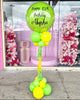 Mirrored Custom Double Stuffed Message Balloon Stand