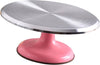 Aluminum 10inches Cake Baking Turntable - Pink